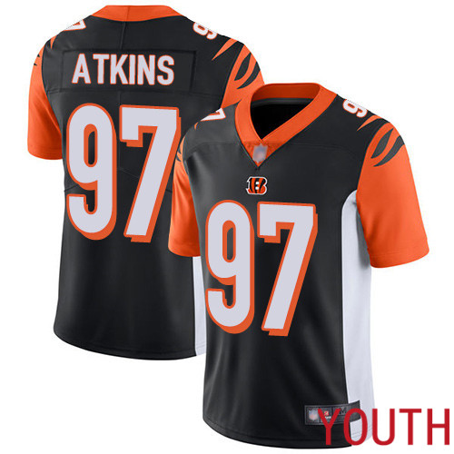 Cincinnati Bengals Limited Black Youth Geno Atkins Home Jersey NFL Footballl #97 Vapor Untouchable